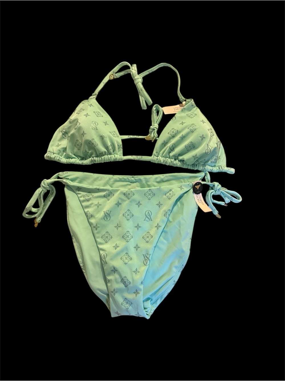 Victoria's Secret Mint Green Triangle Bikini Set